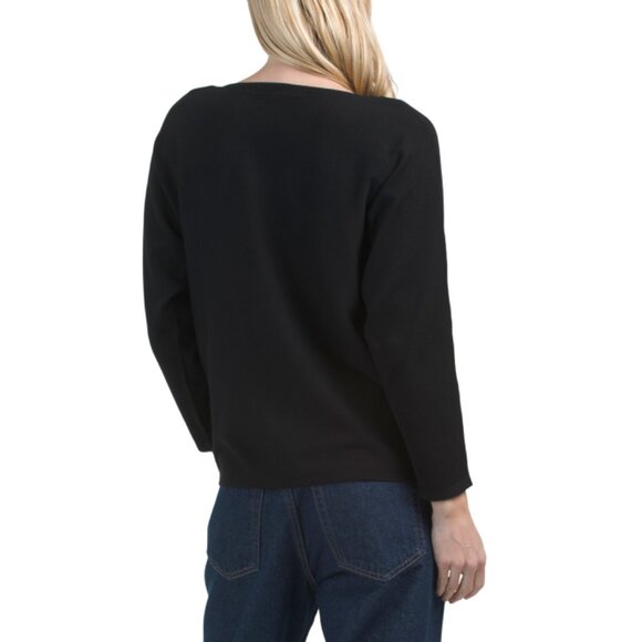 LIV Black Christmas Bling Dolman Sleeve Pull Over - Picture 2 of 2